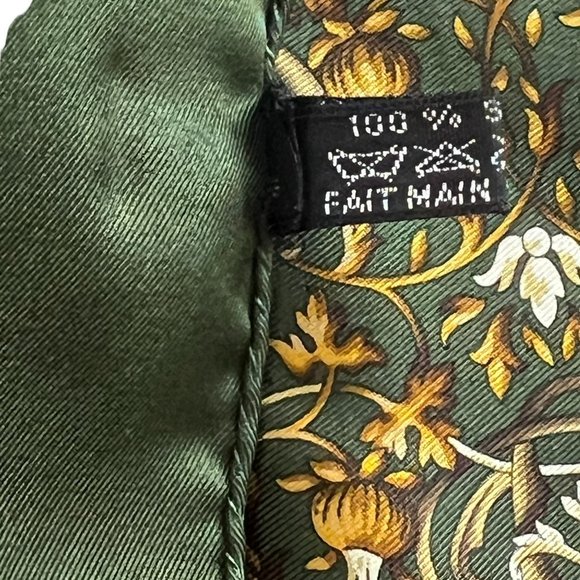 CHRISTIAN DIOR: Multicolor, 100% Silk Logo Scarf 17" x 17". #1326 - Picture 5 of 6